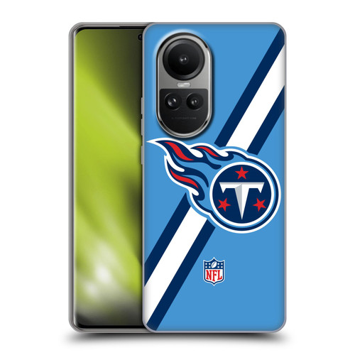 NFL Tennessee Titans Logo Stripes Soft Gel Case for OPPO Reno10 5G / Reno10 Pro 5G