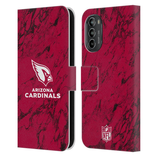 NFL Arizona Cardinals Graphics Coloured Marble Leather Book Wallet Case Cover For Motorola Moto G82 5G