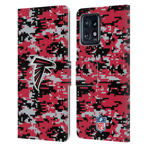 NFL Atlanta Falcons Graphics Digital Camouflage Leather Book Wallet Case Cover For Motorola Moto Edge 40 Pro