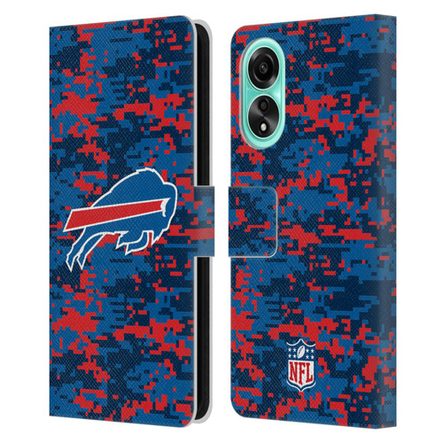 NFL Buffalo Bills Graphics Digital Camouflage Leather Book Wallet Case Cover For OPPO A78 5G