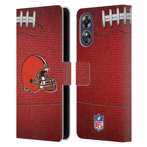 NFL Cleveland Browns Graphics Football Leather Book Wallet Case Cover For OPPO A17