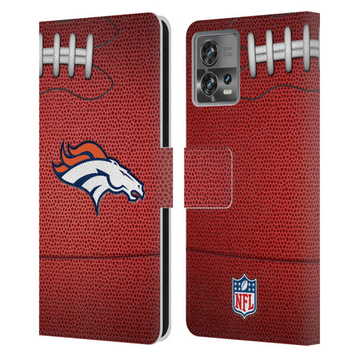 NFL Denver Broncos Graphics Football Leather Book Wallet Case Cover For Motorola Moto Edge 30 Fusion