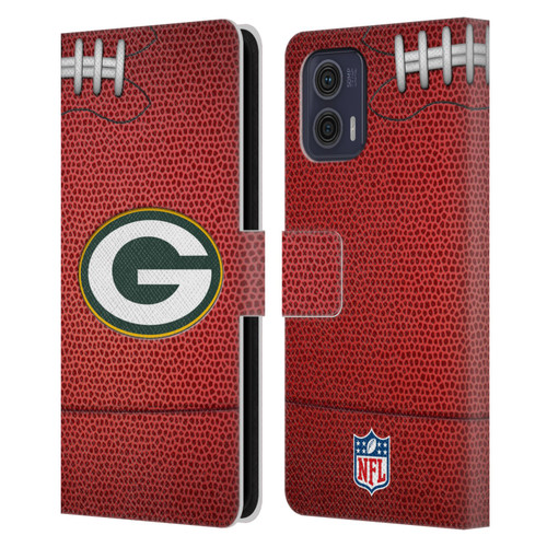 NFL Green Bay Packers Graphics Football Leather Book Wallet Case Cover For Motorola Moto G73 5G