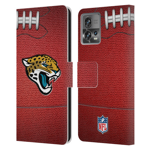 NFL Jacksonville Jaguars Graphics Football Leather Book Wallet Case Cover For Motorola Moto Edge 30 Fusion