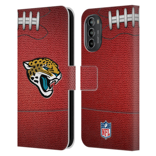 NFL Jacksonville Jaguars Graphics Football Leather Book Wallet Case Cover For Motorola Moto G82 5G