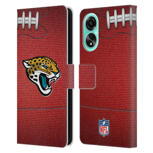 NFL Jacksonville Jaguars Graphics Football Leather Book Wallet Case Cover For OPPO A78 4G