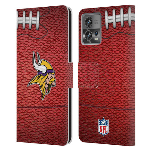 NFL Minnesota Vikings Graphics Football Leather Book Wallet Case Cover For Motorola Moto Edge 30 Fusion