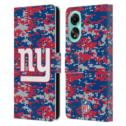 NFL New York Giants Graphics Digital Camouflage Leather Book Wallet Case Cover For OPPO A78 4G