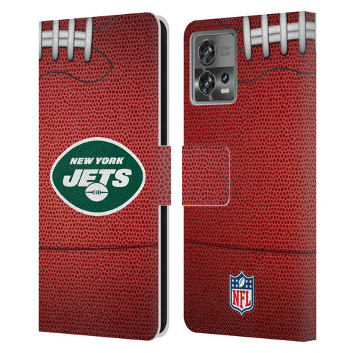 NFL New York Jets Graphics Football Leather Book Wallet Case Cover For Motorola Moto Edge 30 Fusion