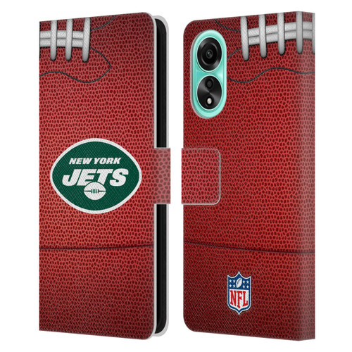 NFL New York Jets Graphics Football Leather Book Wallet Case Cover For OPPO A78 4G