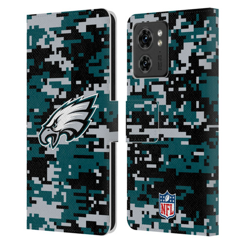 NFL Philadelphia Eagles Graphics Digital Camouflage Leather Book Wallet Case Cover For Motorola Moto Edge 40