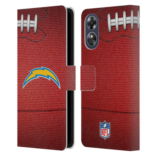 NFL Los Angeles Chargers Graphics Football Leather Book Wallet Case Cover For OPPO A17