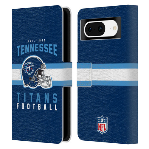 NFL Tennessee Titans Graphics Helmet Typography Leather Book Wallet Case Cover For Google Pixel 8