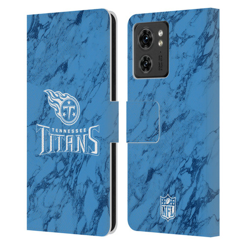 NFL Tennessee Titans Graphics Coloured Marble Leather Book Wallet Case Cover For Motorola Moto Edge 40