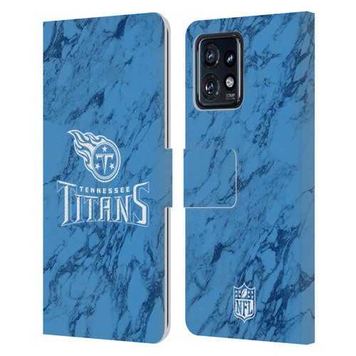 NFL Tennessee Titans Graphics Coloured Marble Leather Book Wallet Case Cover For Motorola Moto Edge 40 Pro