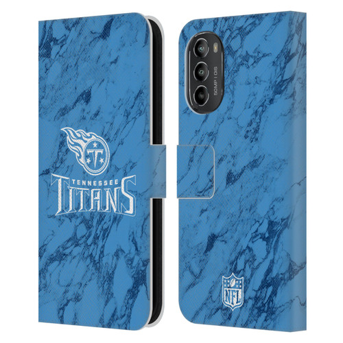 NFL Tennessee Titans Graphics Coloured Marble Leather Book Wallet Case Cover For Motorola Moto G82 5G