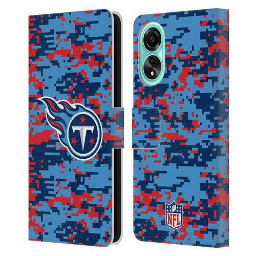 NFL Tennessee Titans Graphics Digital Camouflage Leather Book Wallet Case Cover For OPPO A78 4G