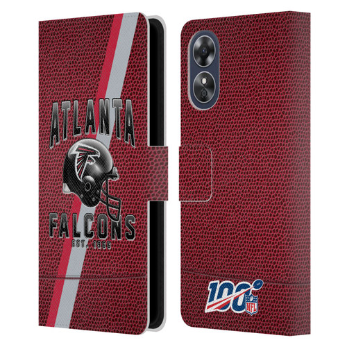 NFL Atlanta Falcons Logo Art Football Stripes Leather Book Wallet Case Cover For OPPO A17