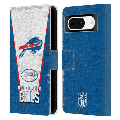 NFL Buffalo Bills Logo Art Banner Leather Book Wallet Case Cover For Google Pixel 8