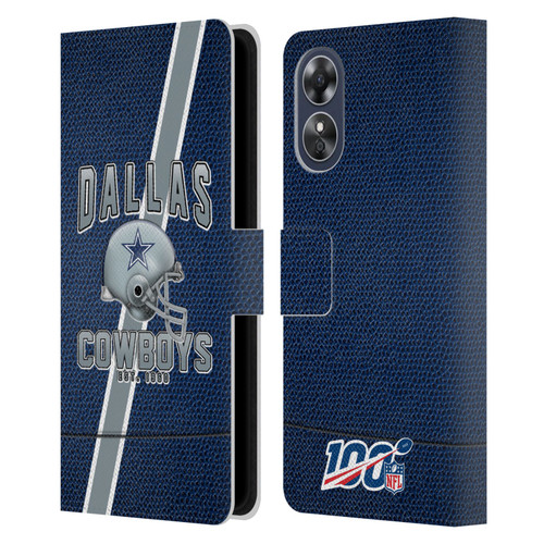 NFL Dallas Cowboys Logo Art Football Stripes Leather Book Wallet Case Cover For OPPO A17