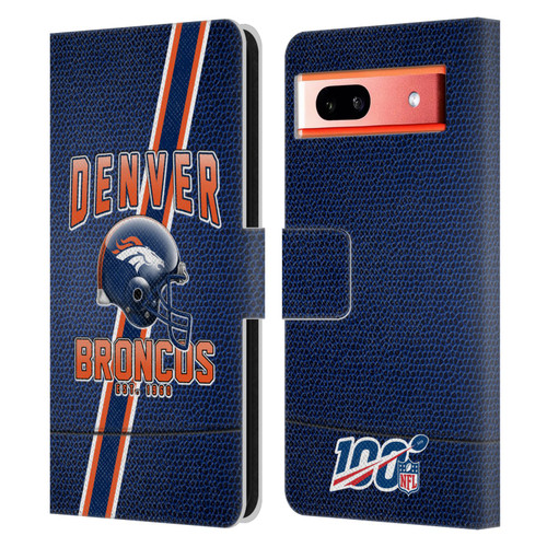 NFL Denver Broncos Logo Art Football Stripes Leather Book Wallet Case Cover For Google Pixel 7a