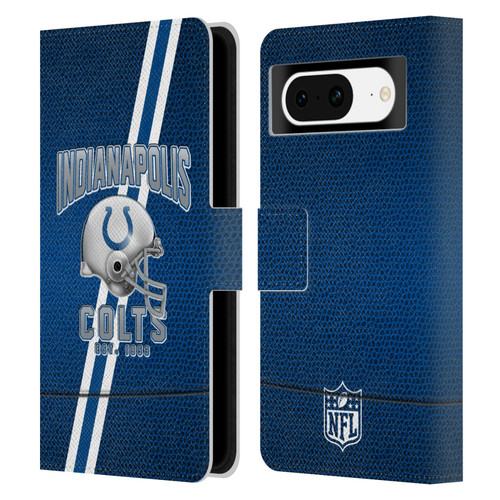 NFL Indianapolis Colts Logo Art Football Stripes Leather Book Wallet Case Cover For Google Pixel 8