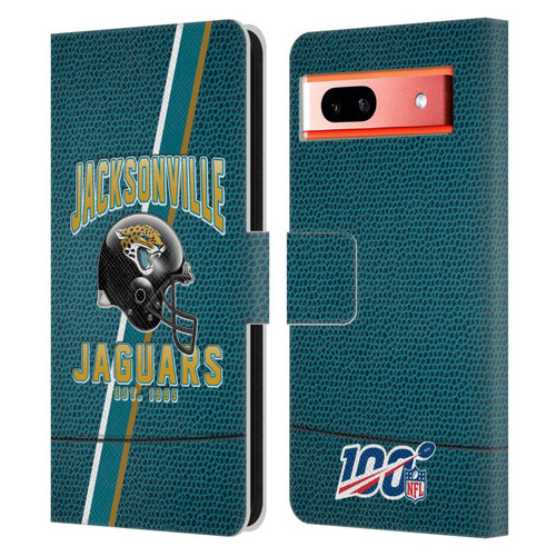 NFL Jacksonville Jaguars Logo Art Football Stripes Leather Book Wallet Case Cover For Google Pixel 7a