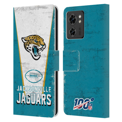 NFL Jacksonville Jaguars Logo Art Banner Leather Book Wallet Case Cover For Motorola Moto Edge 40
