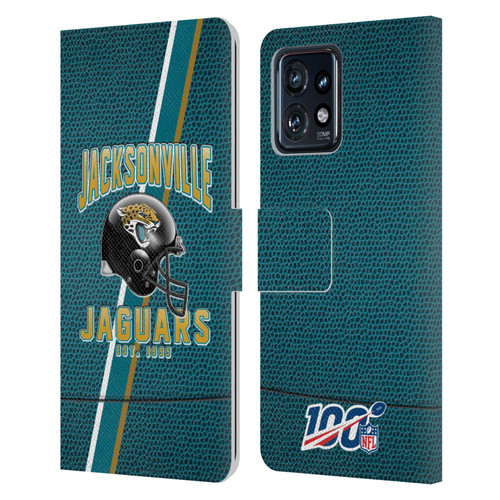 NFL Jacksonville Jaguars Logo Art Football Stripes Leather Book Wallet Case Cover For Motorola Moto Edge 40 Pro