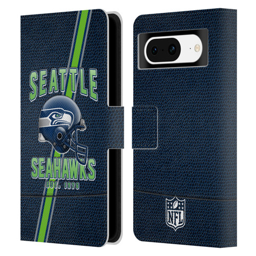 NFL Seattle Seahawks Logo Art Football Stripes Leather Book Wallet Case Cover For Google Pixel 8