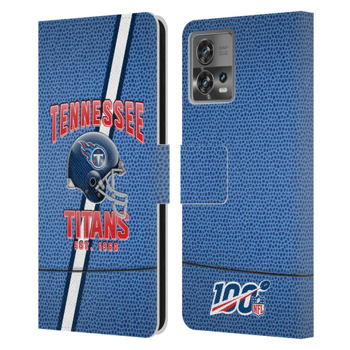 NFL Tennessee Titans Logo Art Football Stripes Leather Book Wallet Case Cover For Motorola Moto Edge 30 Fusion