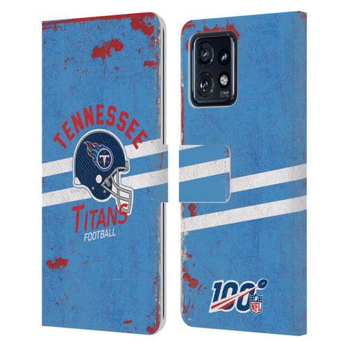 NFL Tennessee Titans Logo Art Helmet Distressed Leather Book Wallet Case Cover For Motorola Moto Edge 40 Pro