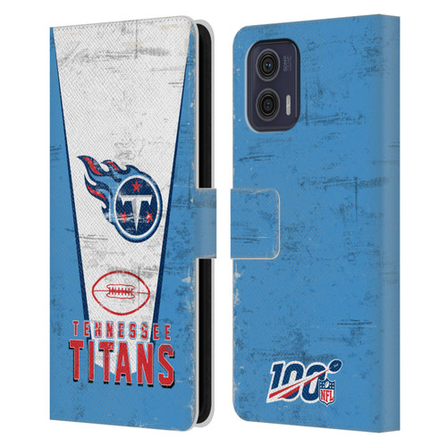 NFL Tennessee Titans Logo Art Banner Leather Book Wallet Case Cover For Motorola Moto G73 5G