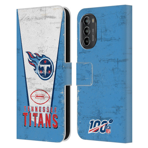 NFL Tennessee Titans Logo Art Banner Leather Book Wallet Case Cover For Motorola Moto G82 5G