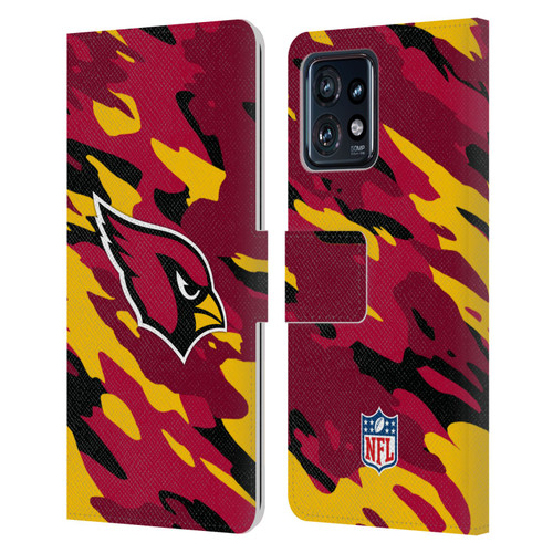NFL Arizona Cardinals Logo Camou Leather Book Wallet Case Cover For Motorola Moto Edge 40 Pro