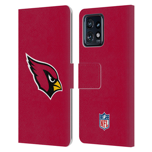 NFL Arizona Cardinals Logo Plain Leather Book Wallet Case Cover For Motorola Moto Edge 40 Pro