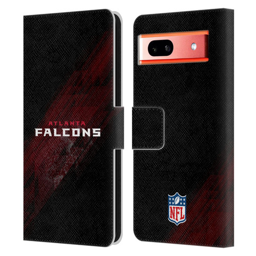 NFL Atlanta Falcons Logo Blur Leather Book Wallet Case Cover For Google Pixel 7a