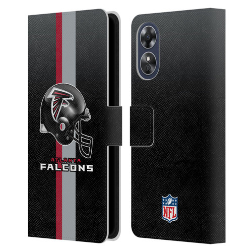 NFL Atlanta Falcons Logo Helmet Leather Book Wallet Case Cover For OPPO A17