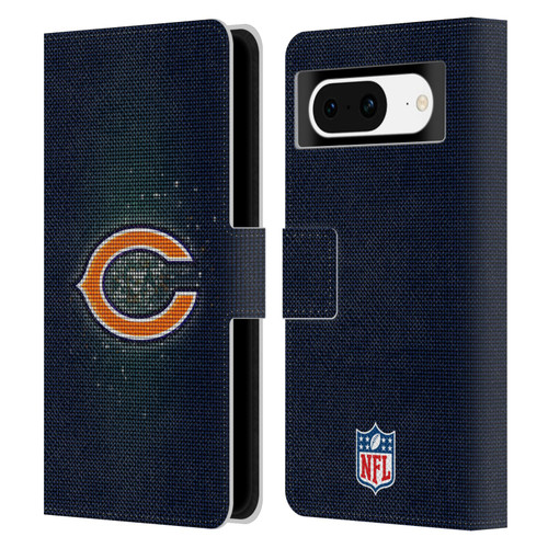NFL Chicago Bears Artwork LED Leather Book Wallet Case Cover For Google Pixel 8