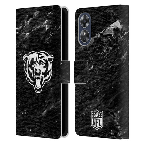NFL Chicago Bears Artwork Marble Leather Book Wallet Case Cover For OPPO A17