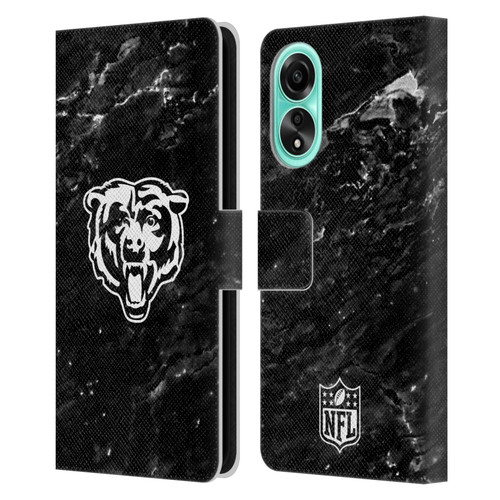 NFL Chicago Bears Artwork Marble Leather Book Wallet Case Cover For OPPO A78 4G