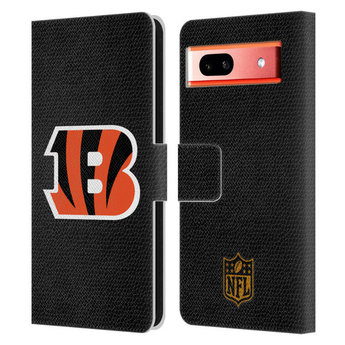 NFL Cincinnati Bengals Logo Football Leather Book Wallet Case Cover For Google Pixel 7a