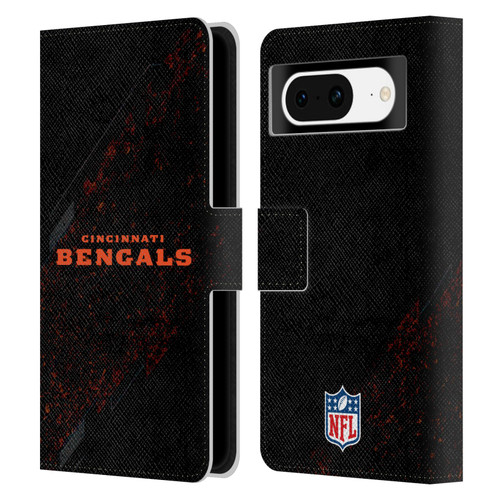 NFL Cincinnati Bengals Logo Blur Leather Book Wallet Case Cover For Google Pixel 8