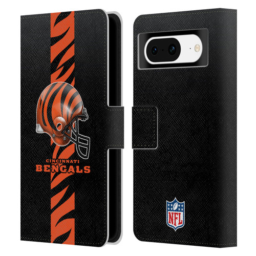 NFL Cincinnati Bengals Logo Helmet Leather Book Wallet Case Cover For Google Pixel 8