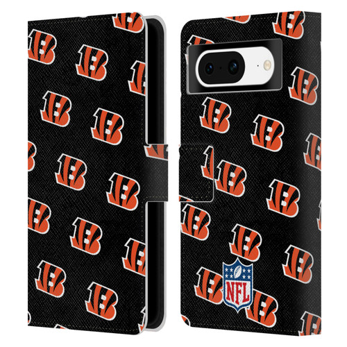 NFL Cincinnati Bengals Artwork Patterns Leather Book Wallet Case Cover For Google Pixel 8