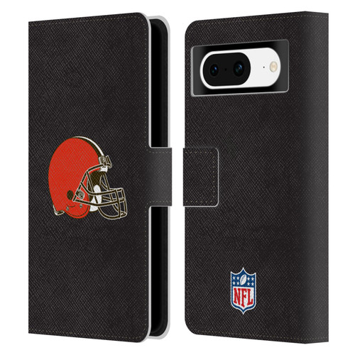 NFL Cleveland Browns Logo Plain Leather Book Wallet Case Cover For Google Pixel 8