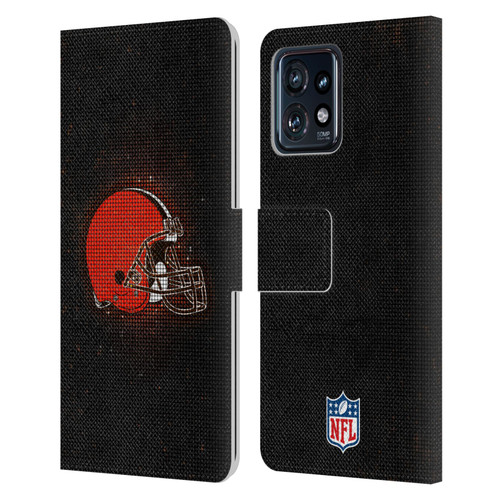 NFL Cleveland Browns Artwork LED Leather Book Wallet Case Cover For Motorola Moto Edge 40 Pro