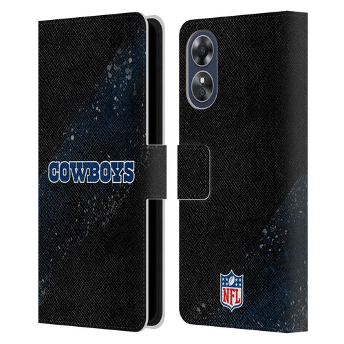 NFL Dallas Cowboys Logo Blur Leather Book Wallet Case Cover For OPPO A17