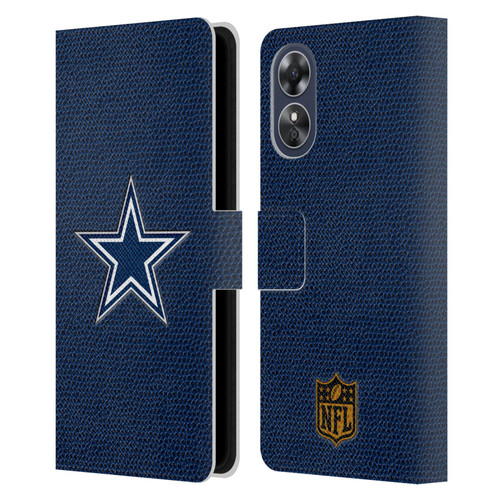 NFL Dallas Cowboys Logo Football Leather Book Wallet Case Cover For OPPO A17