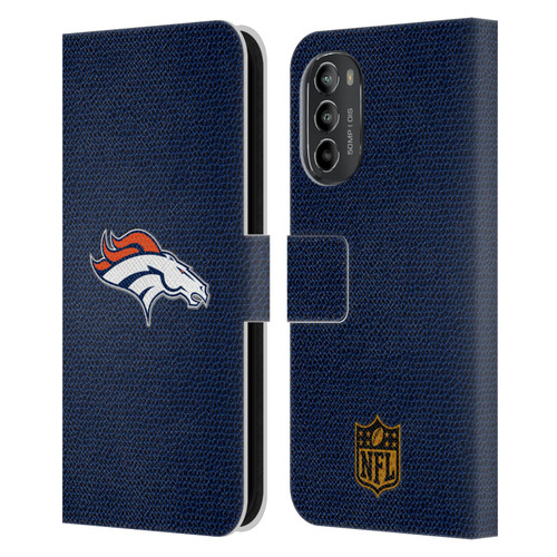 NFL Denver Broncos Logo Football Leather Book Wallet Case Cover For Motorola Moto G82 5G